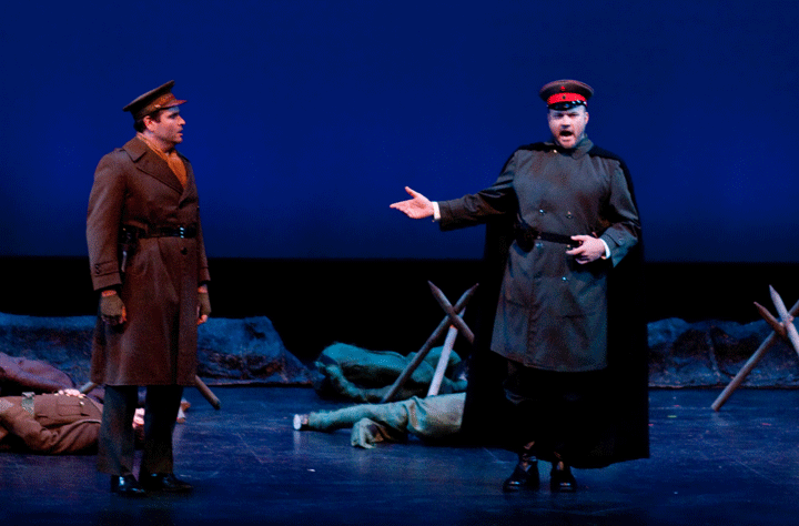 Officers in No-man's land